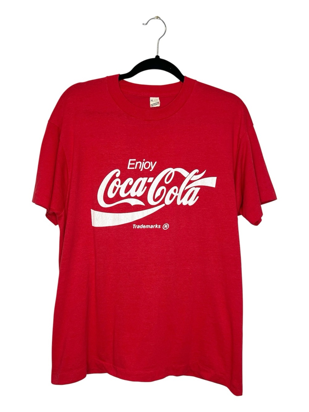 80/90s Coca-Cola Screen Stars Vintage Single Stitch Red Tee size XL